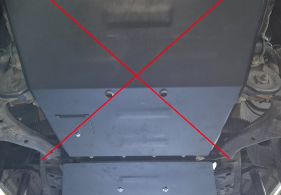 Steel gearbox and differential skid plate for Volkswagen Amarok -  V6 automat