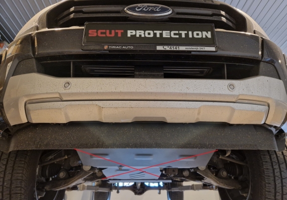 Steel gearbox skid plate for Ford Ranger