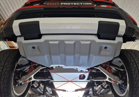 Aluminum transfer case skid plate for Ford Ranger Raptor