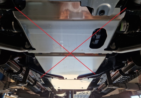 Aluminum transfer case skid plate for Ford Ranger Raptor