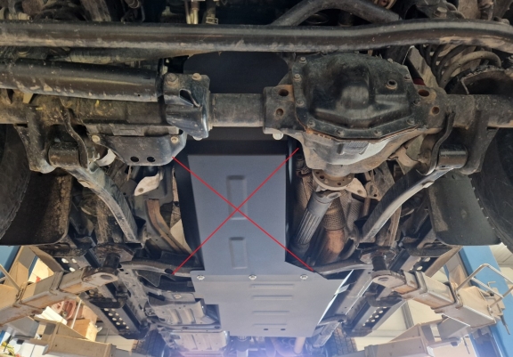 Steel gearbox skid plate for Jeep Wrangler - JL