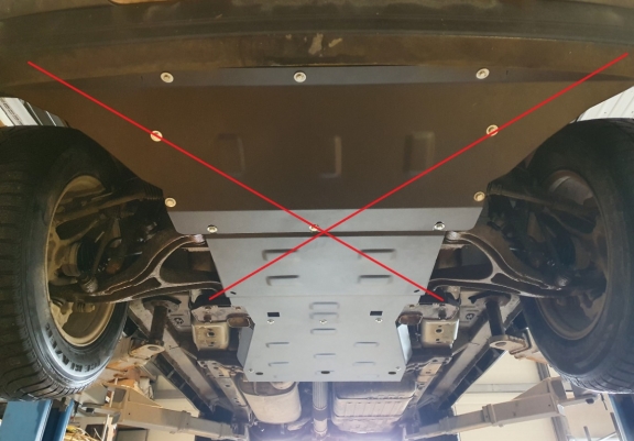 Steel gearbox skid plate for Jeep Grand Cherokee