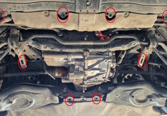 Rear electric motor skid plate for Tesla Model 3 AWD