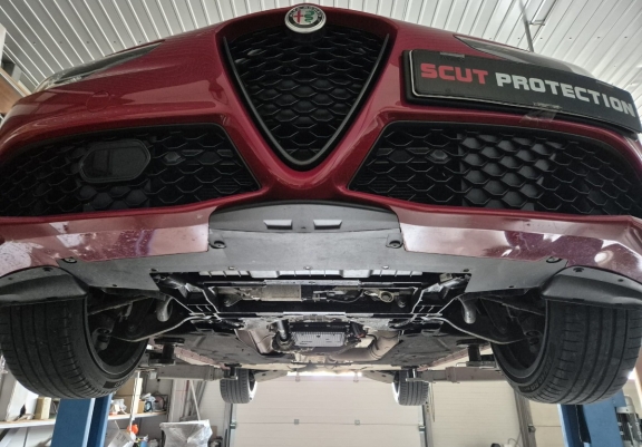 Steel skid plate for Alfa Romeo Giulia