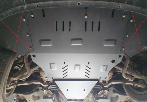 Steel skid plate for Audi A6