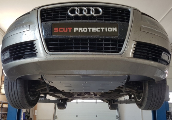 Steel skid plate for Audi A8