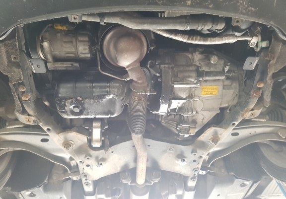 Steel skid plate for the protection of the engine and the gearbox for Mini Cooper R56