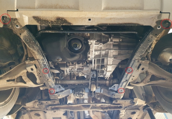 Aluminum skid plate for Dacia Duster