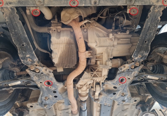 Steel skid plate for Fiat Panda 4x4