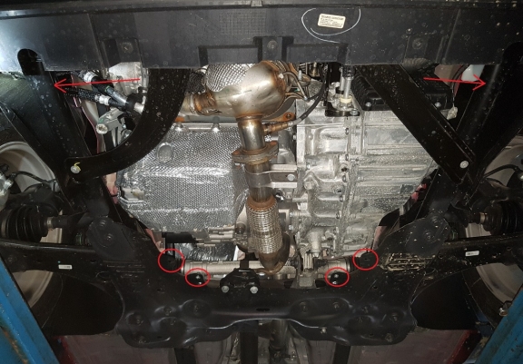 Steel skid plate for Fiat 500x