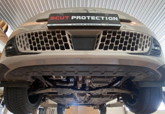 Steel skid plate for Fiat 600