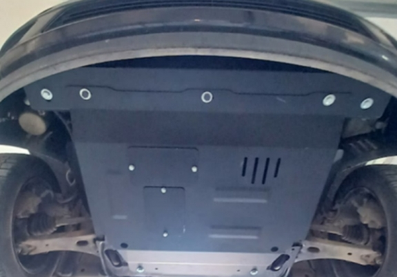 Steel skid plate for the protection of the engine and the gearbox for Mazda 2