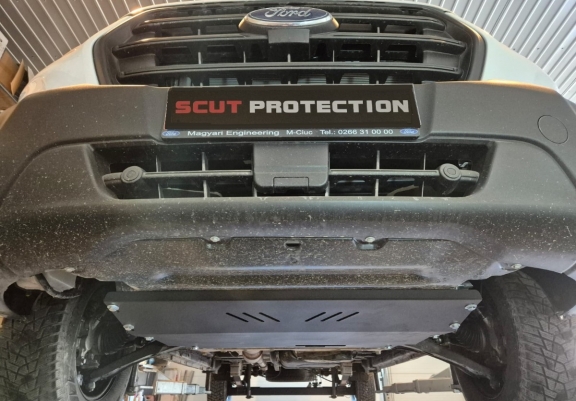 Aluminum skid plate for Ford Transit FWD