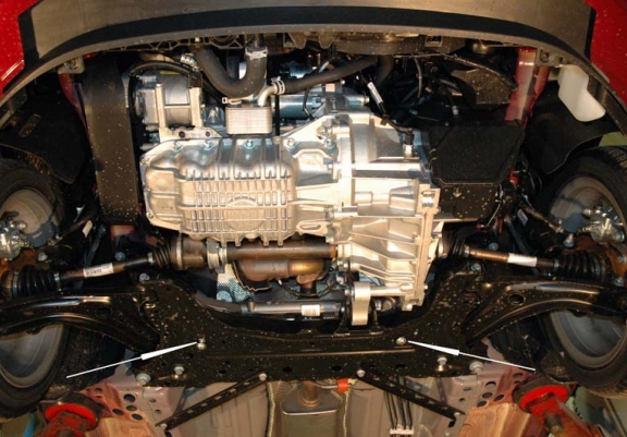 Steel skid plate for the protection of the engine and the gearbox for   Ford EcoSport