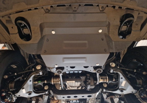 Steel skid plate for Jac T8