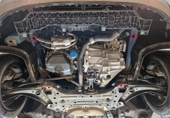 Steel skid plate for Hyundai Bayon