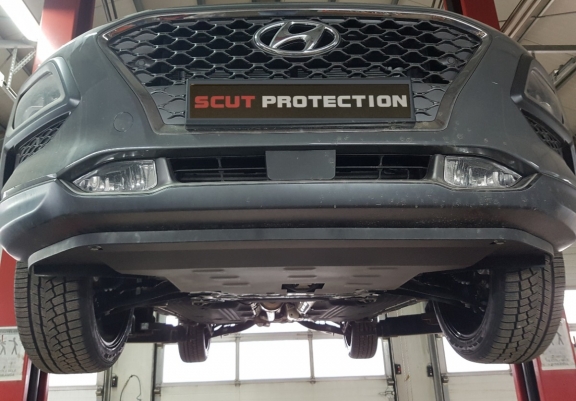 Steel skid plate for Hyundai Kona