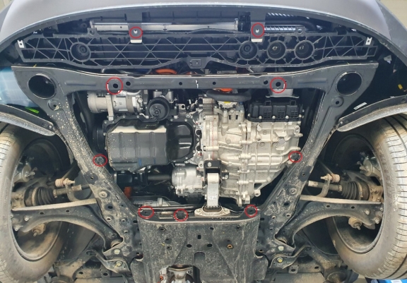 Steel skid plate for Kia Sportage