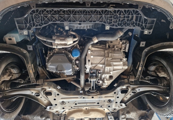 Steel skid plate for Hyundai i20