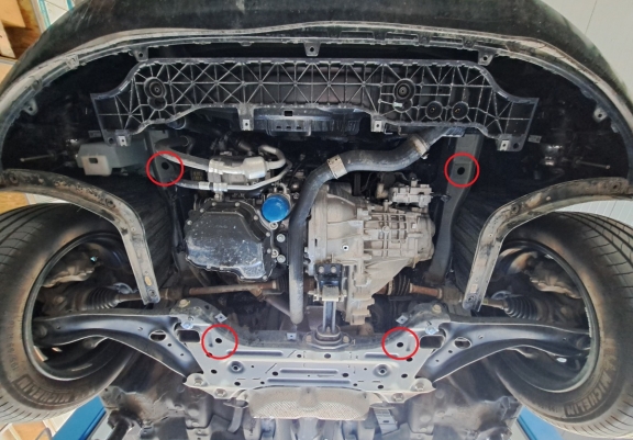 Steel skid plate for Hyundai i20 Hybrid