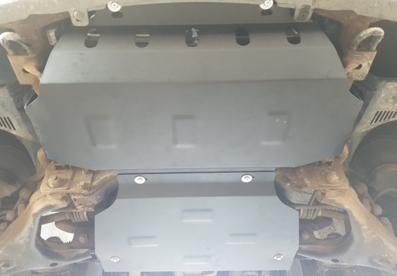 Steel skid plate for the protection of the engine and the radiator for Kia Sorento