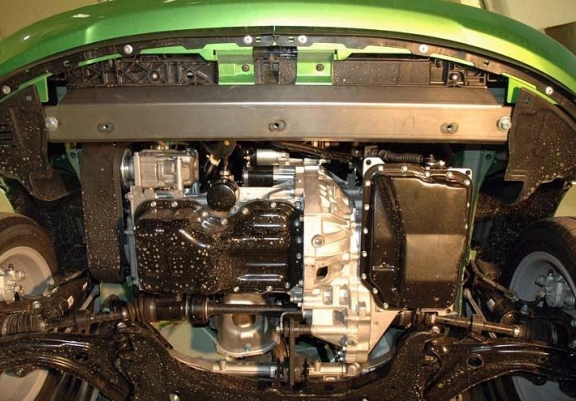 Steel skid plate for Mazda 2