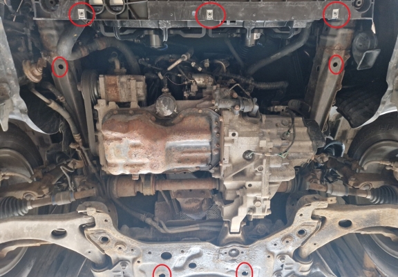 Steel skid plate for Mazda 3