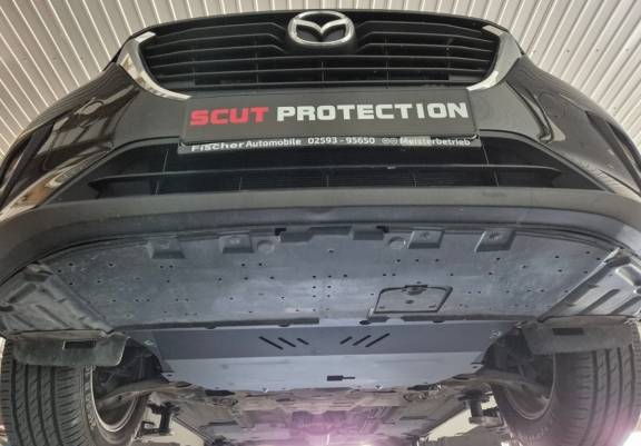 Steel skid plate for Mazda 2