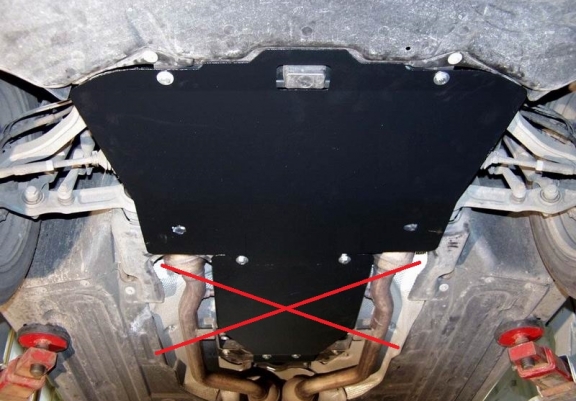 Steel skid plate for Mercedes E-Classe W211