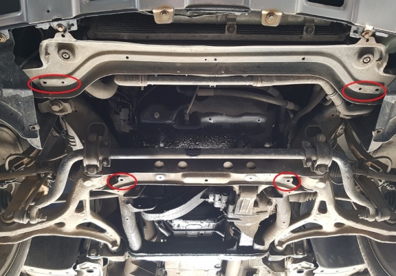 Steel skid plate for Mercedes ML W164