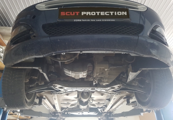 Steel skid plate for the protection of the engine and the gearbox for Smart ForFour petrol