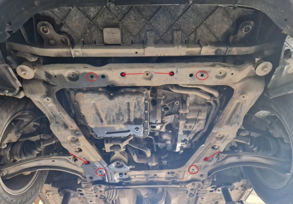 Steel skid plate for Nissan Qashqai J10