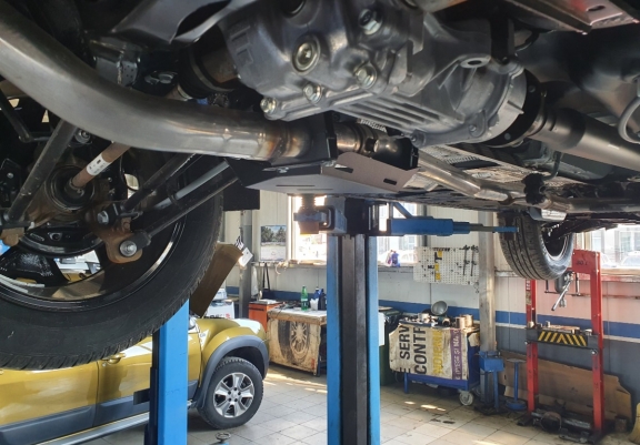 Steel EGR valve skid plate  for Dacia Duster