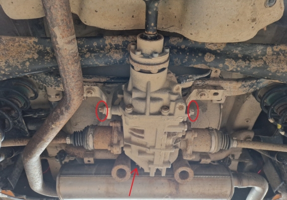 Steel differential skid plate for Fiat Panda 4x4