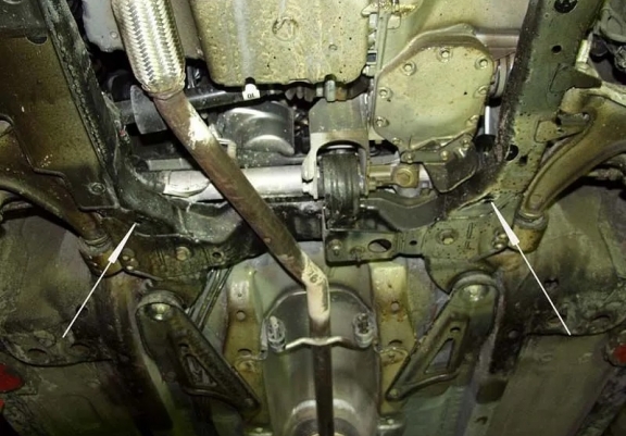 Steel skid plate for Opel Vectra C