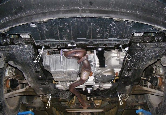 Steel skid plate for Opel Meriva B 