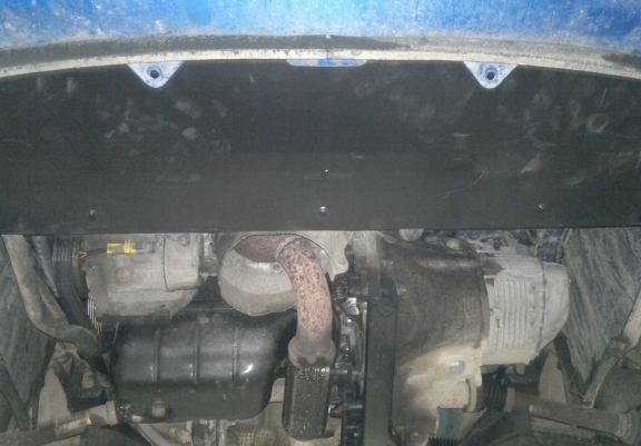 Steel skid plate for Peugeot 307