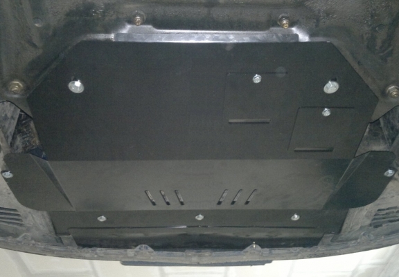 Steel skid plate for Peugeot 307