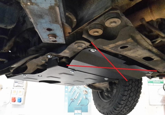 Steel skid plate for Daihatsu Terios