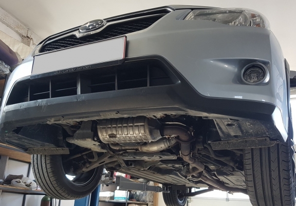 Steel skid plate for Subaru Forester 4