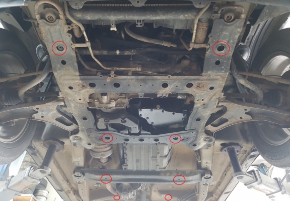 Aluminum skid plate for Suzuki Grand Vitara 2