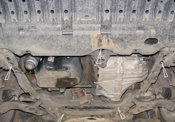 Steel skid plate for Toyota Avensis