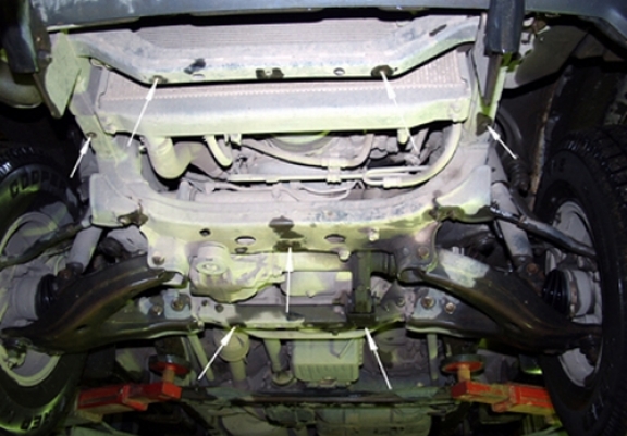 Steel skid plate for Toyota Land Cruiser J100