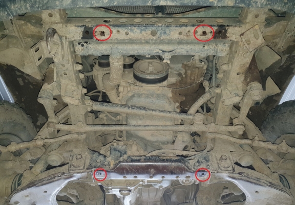 Steel skid plate for Toyota Hilux