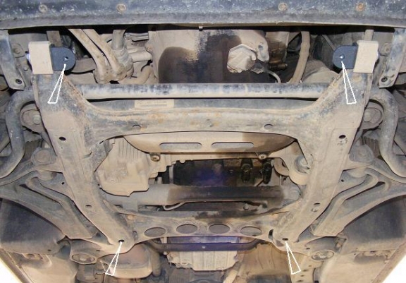 Steel skid plate for Porsche Cayenne