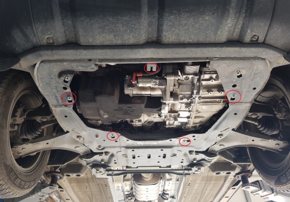 Steel skid plate for Range Rover Evoque