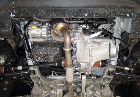 Steel skid plate for Peugeot Bipper