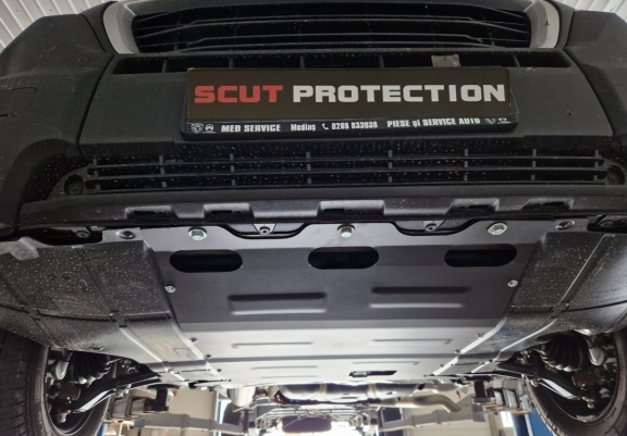 Aluminum skid plate for Fiat Ducato