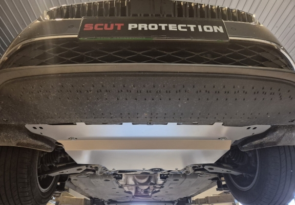 Aluminum skid plate for VW Arteon