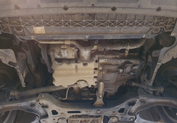 Steel skid plate for VW Polo